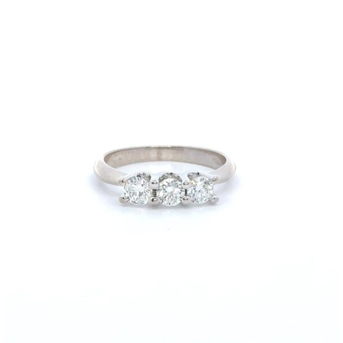 Anello Trilogy con Diamanti 0,67 ct D-F VVS