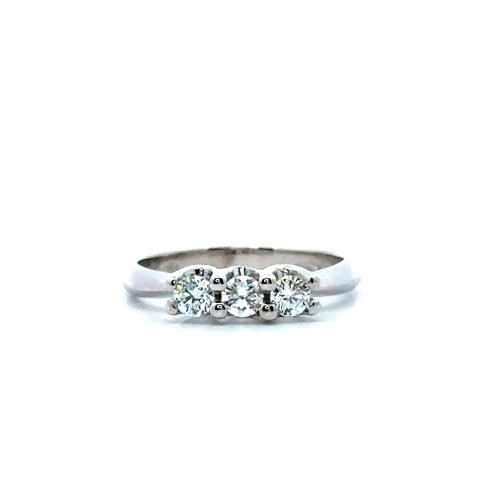 Anello Trilogy con Diamanti 0,41 ct D-F VVS