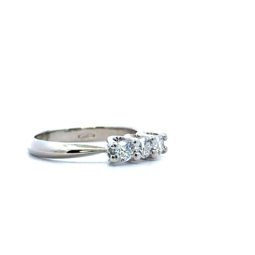 Anello Trilogy con Diamanti 0,41 ct D-F VVS