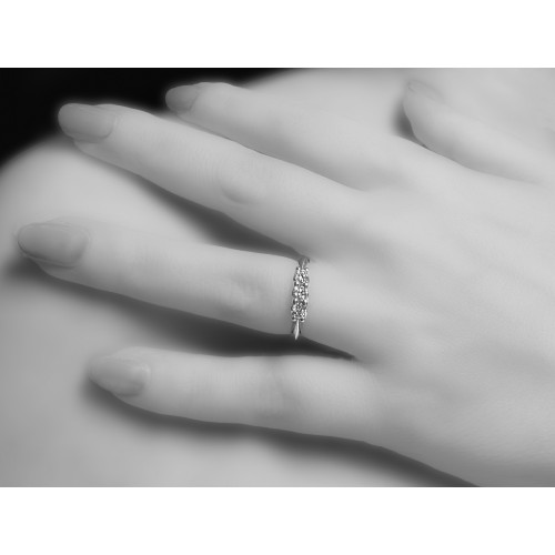 Anello Trilogy con Diamanti 0,41 ct D-F VVS