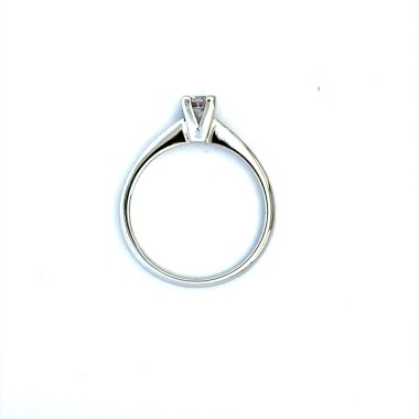 Anello con Diamante GIA 0,30 ct D VS1 in Oro Bianco 18 Carati