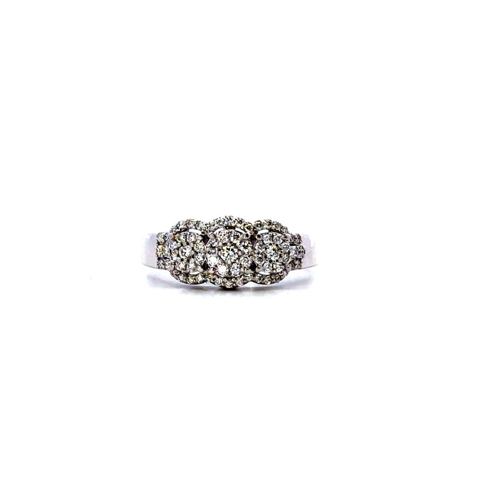 Anello Trilogy Magic con Diamante 0,40 ct D-F VVS in Oro Bianco 18 Carati