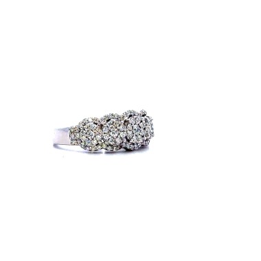 Anello Veretta Magic con Diamante Naturale 0,72 ct F VVS in Oro Bianco