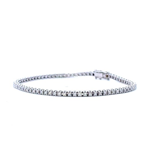Bracciale Tennis con Diamanti Naturali 1,46 ct in Oro Bianco 18 Carati