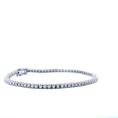 Bracciale Tennis con Diamanti Naturali 1,46 ct in Oro Bianco 18k