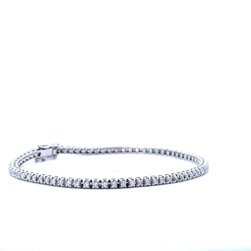 Bracciale Tennis con Diamanti Naturali 1,46 ct in Oro Bianco 18 Carati