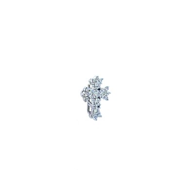 Ciondolo Croce con Diamanti Naturali 0,36 ct in Oro Bianco 18k