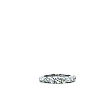 Anello Veretta con Diamanti Naturali 0,98 ct in Oro Bianco 18 Carati