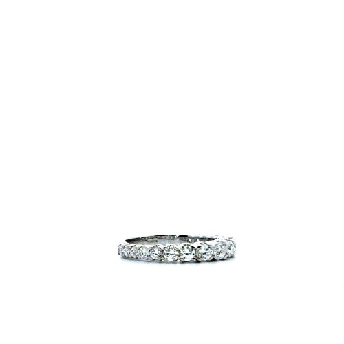 Anello Veretta con Diamanti Naturali 0,98 ct in Oro Bianco 18 Carati