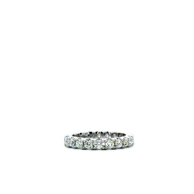 Anello Veretta a Giro con Diamanti Naturali 1,65 ct in Oro Bianco 18 Carati