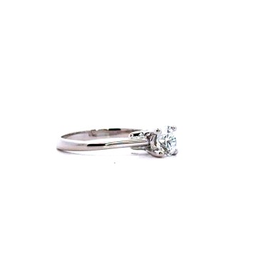 Anello Solitario con Diamante GIA 0,73 ct in Oro Bianco