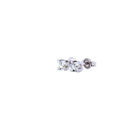 Orecchini con Diamanti Naturali 0,37 ct in Oro Bianco 18 Carati