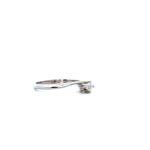 Anello Solitario con Diamante Naturale 0,10 ct Modello Valentino