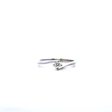 Anello Solitario con Diamante Naturale 0,10 ct Modello Valentino