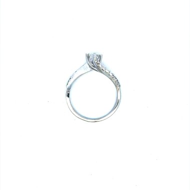 Anello Solitario Valentino 0,25 ct con Diamanti sul Gambo