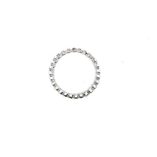Anello Veretta a Giro con Diamanti Naturali 0,70 ct in Oro Bianco 18 Carati