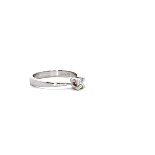 Anello Solitario con Diamante Naturale 0,23 ct