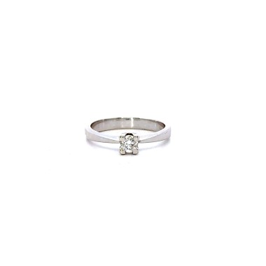 Anello Solitario con Diamante Naturale 0,23 ct