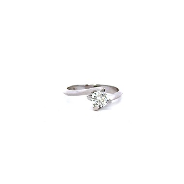 Anello Solitario con Diamante Naturale Certificato GIA 0,55 ct D VS1