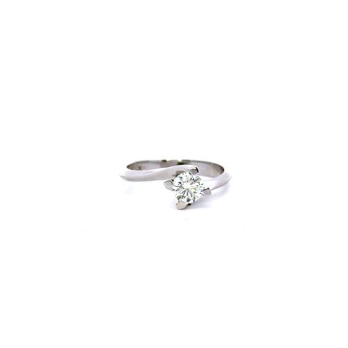 Anello Solitario con Diamante Naturale Certificato GIA 0,55 ct D VS1