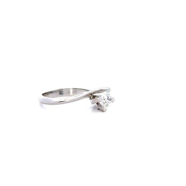 Anello Solitario con Diamante Naturale Certificato GIA 0,55 ct D VS1