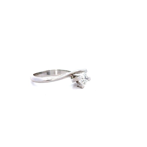 Anello Solitario con Diamante Naturale Certificato GIA 0,55 ct D VS1