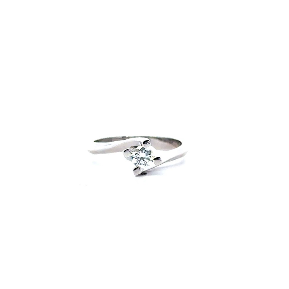 Anello Solitario Modello Valentino con Diamante Naturale 0,26 ct