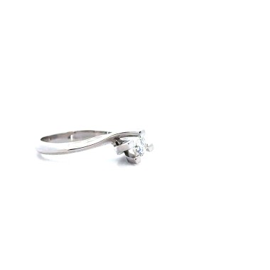 Anello Solitario Modello Valentino con Diamante Naturale 0,26 ct