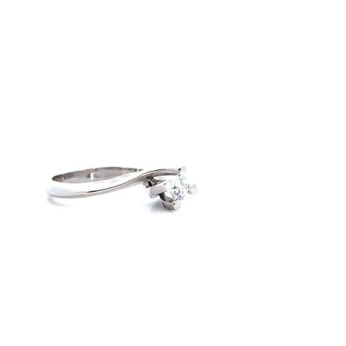 Anello Solitario Modello Valentino con Diamante Naturale 0,26 ct