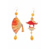 Lebole earring FUJIYAMA ARANCIO