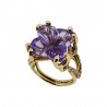Anello oro rosa con Ametista e brillanti
