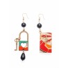 Lebole earring MURASAKI LADY GRANDE NERO