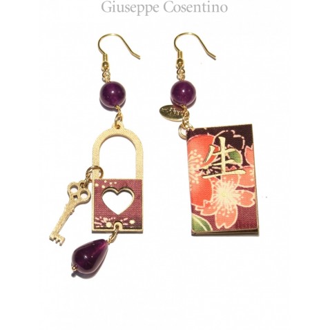 Lebole earring MURASAKI LADY GRANDE VIOLA