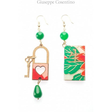 Lebole earring MURASAKI LADY GRANDE VERDE