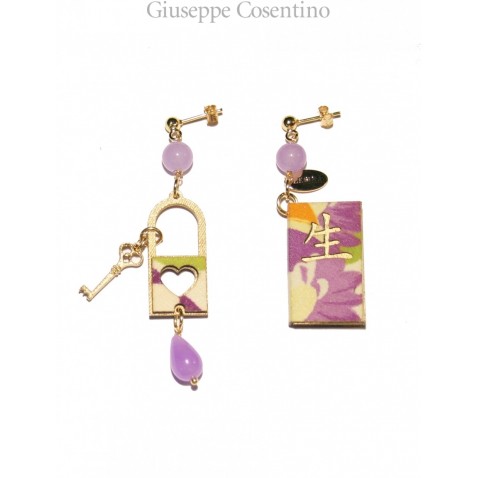 Lebole earring MURASAKI LADY PICCOLO VIOLA CHIARO