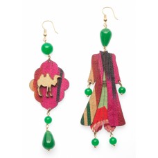 Lebole earring SAMARCANDA CAMMELLO VERDE