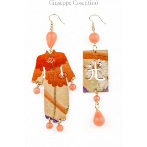 Lebole earring KIMONO ARANCIO GRANDE