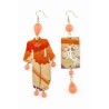 Lebole earring KIMONO ARANCIO GRANDE