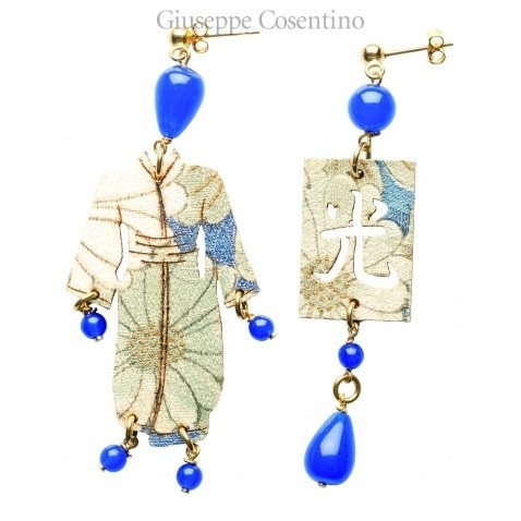 Lebole earring KIMONO AZZURRO PICCOLO