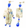 Lebole earring KIMONO AZZURRO PICCOLO