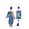 Lebole earring KIMONO BLU GRANDE