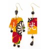 Lebole earring KIMONO NERO GRANDE