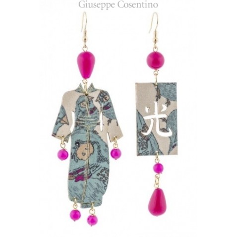 Lebole earring KIMONO FUXIA GRANDE