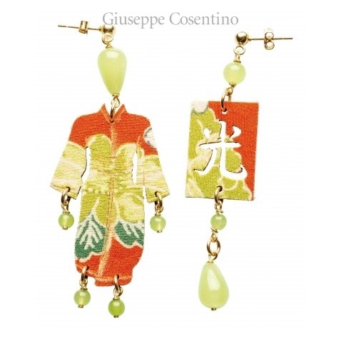 Lebole orecchini KIMONO VERDE ACIDO PICCOLO Lebole orecchini KIMONO VERDE ACIDO PICCOLO