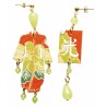 Lebole earring KIMONO VERDE ACIDO PICCOLO