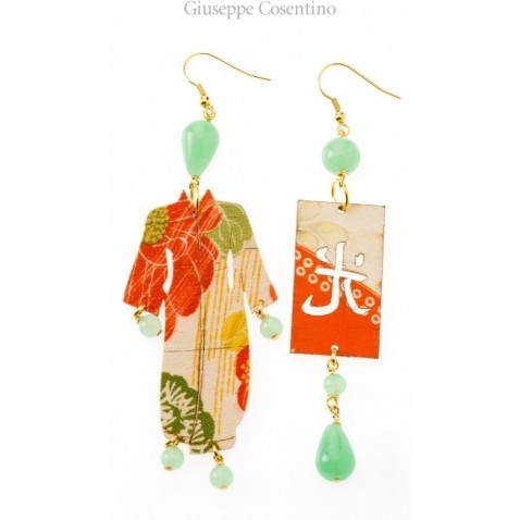 Lebole earring KIMONO VERDE GIADA GRANDE