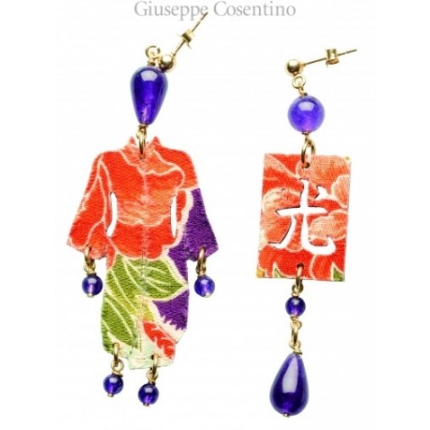 Lebole earring KIMONO VIOLA PICCOLO