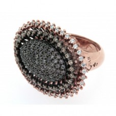 Azhar Silver pink ring with stones set