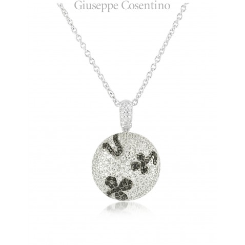 Azhar Collana in argento con pendente decorato da zircono bicolore Azhar Collana in argento con pendente decorato da zircono bicolore