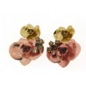 Maria Sole jewelry, earrings orchid gilded silver and pink, with zircons